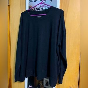 NWT XXL Black Crew Neck Lucky Brand Sweater